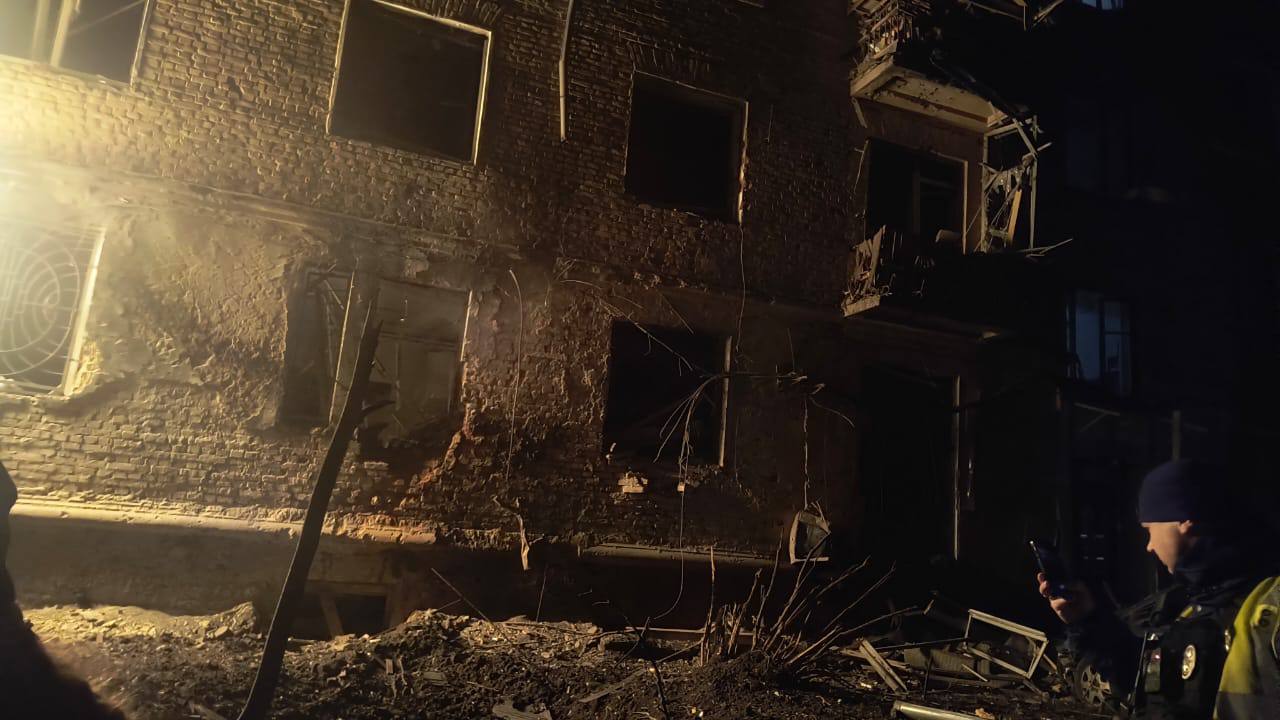 Будинок, біля якого впав БпЛА 