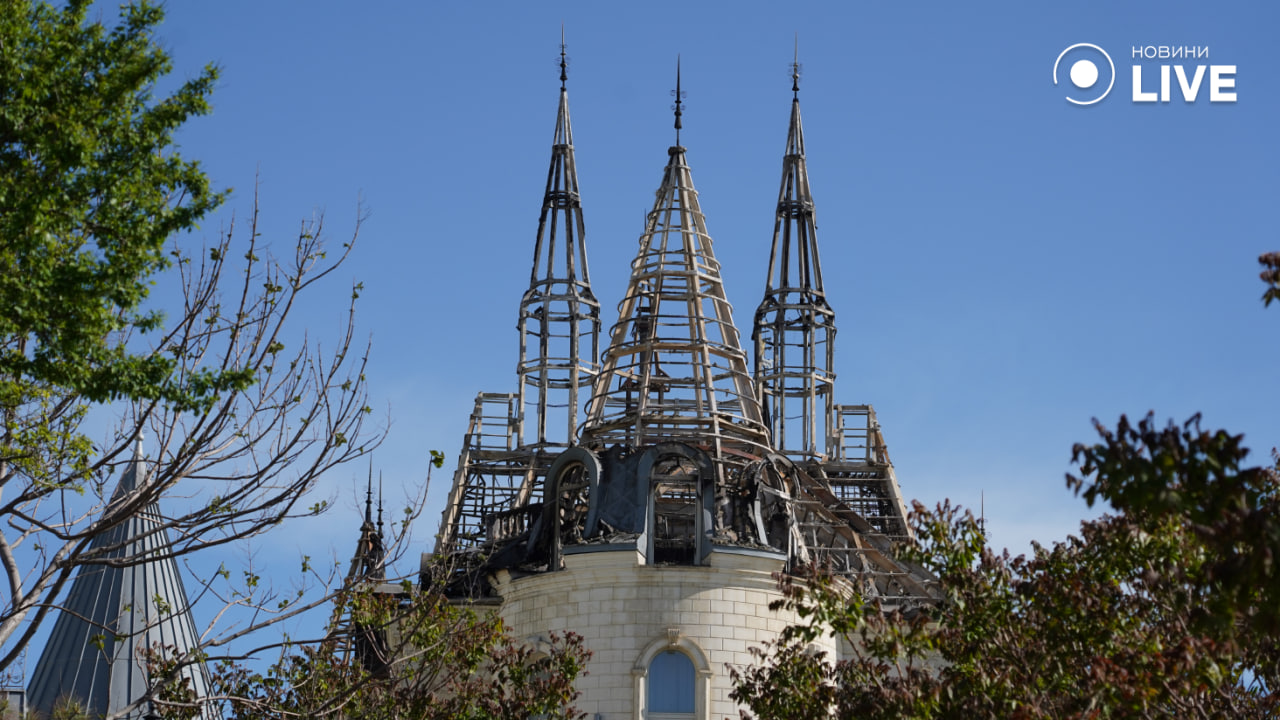 Від даху "замку стеднтів" лишились металеві конструкції