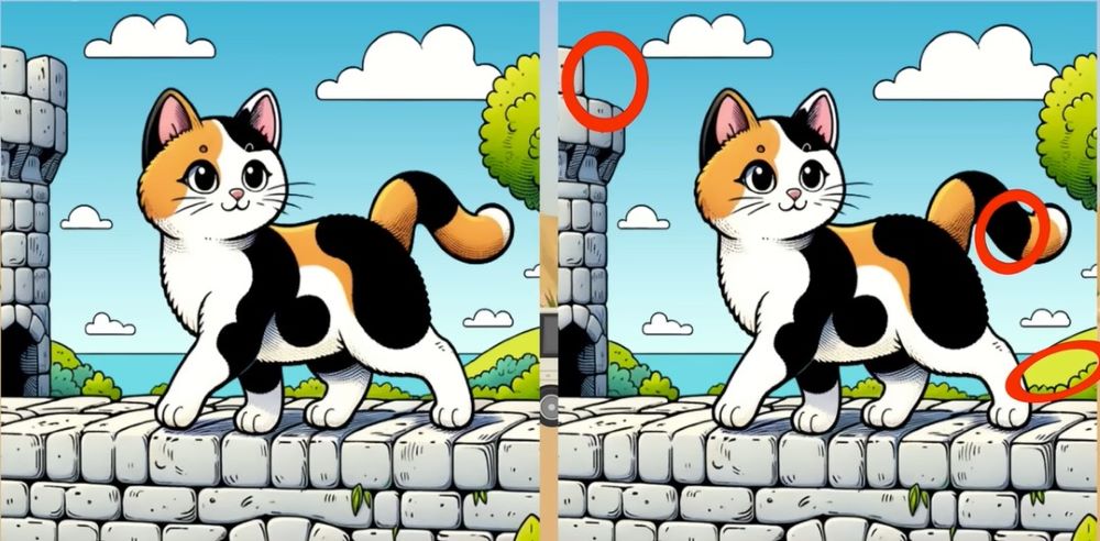 Лише уважні гравці знайдуть непомітну різницю між двома яскравими малюнками кішки - фото 2