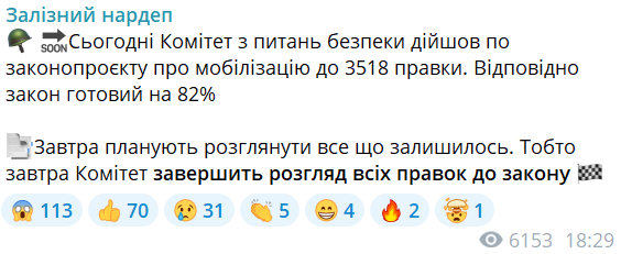Железняк розповів, коли комітет завершить розгляд правок до закону про мобілізацію - фото 1