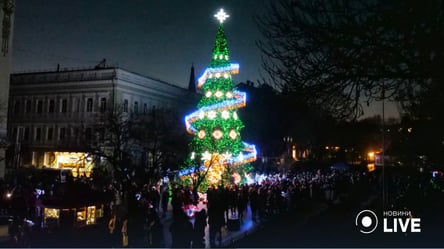 Непокоренная и яркая: в Одессе засияла главная городская новогодняя елка - 285x160