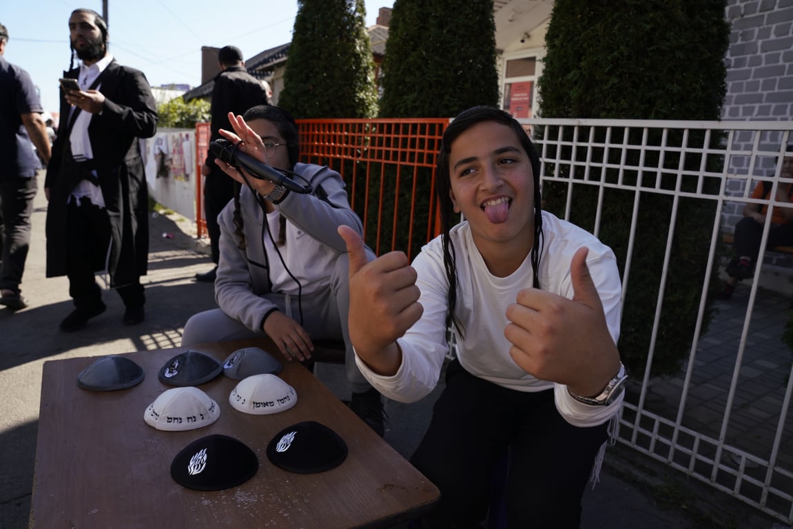 Hasidic Jewish pilgrims in Uman, 2025