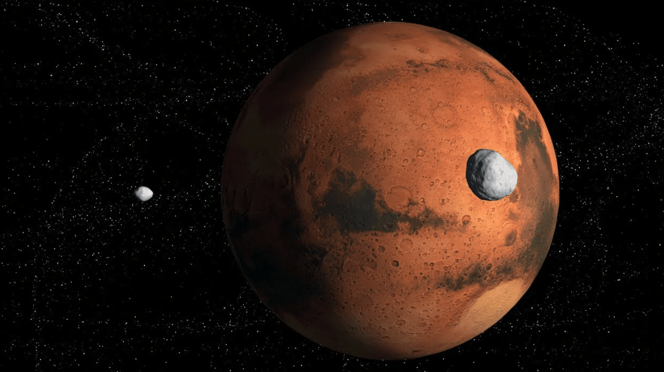 Спутники Марса в космическом пространстве