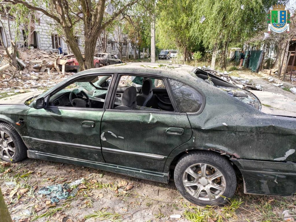 Пошкоджений автомобіль у Вилковому