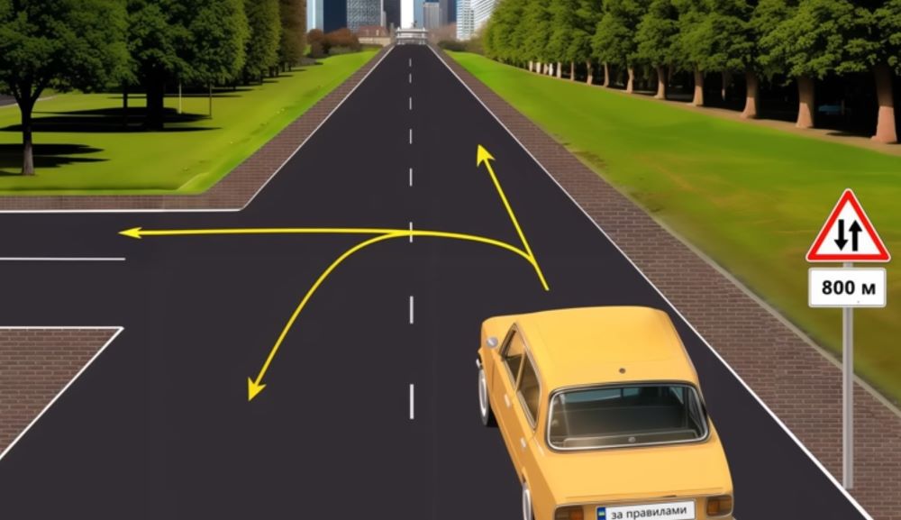 Тест з ПДР для уважних водіїв — в якому напрямку дозволений рух - фото 1