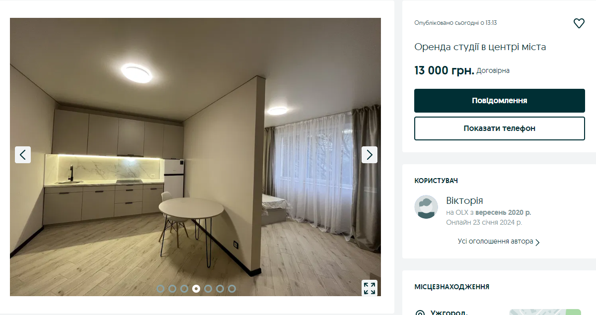 Цены на аренду в Ужгороде в январе 2024 года. Сколько стоит снять квартиру в Ужгороде?