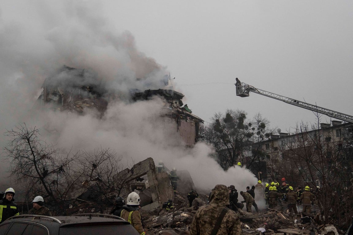 Удар по багатоповерхівці в Полтаві 1 лютого