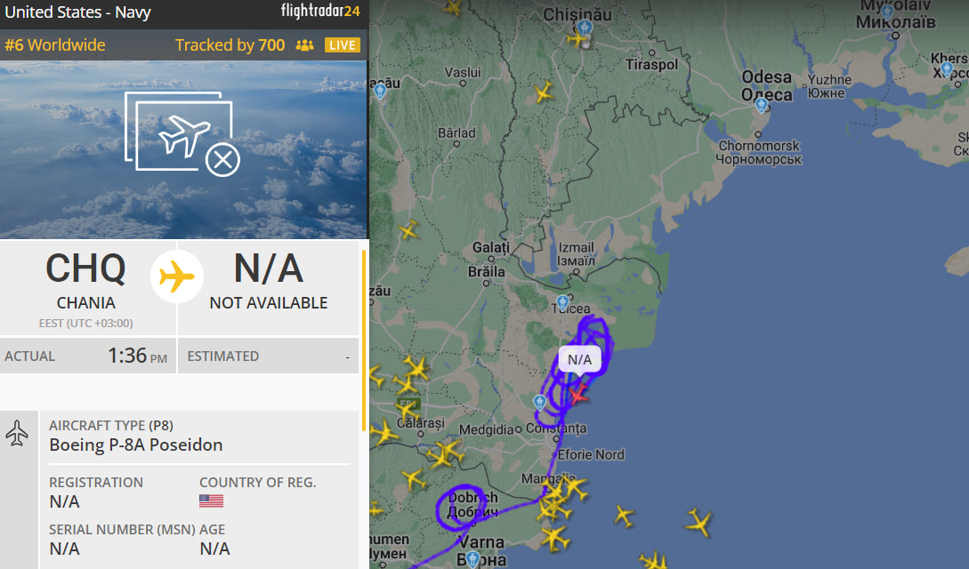 Літак НАТО патрулює біля Одещини 2 травня