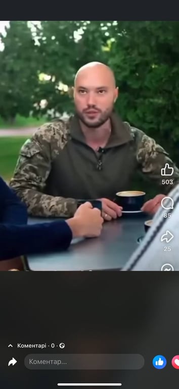 Псевдовійськовий у ролику про "блогерський фронт". Фото: facebook.com/ulkinova