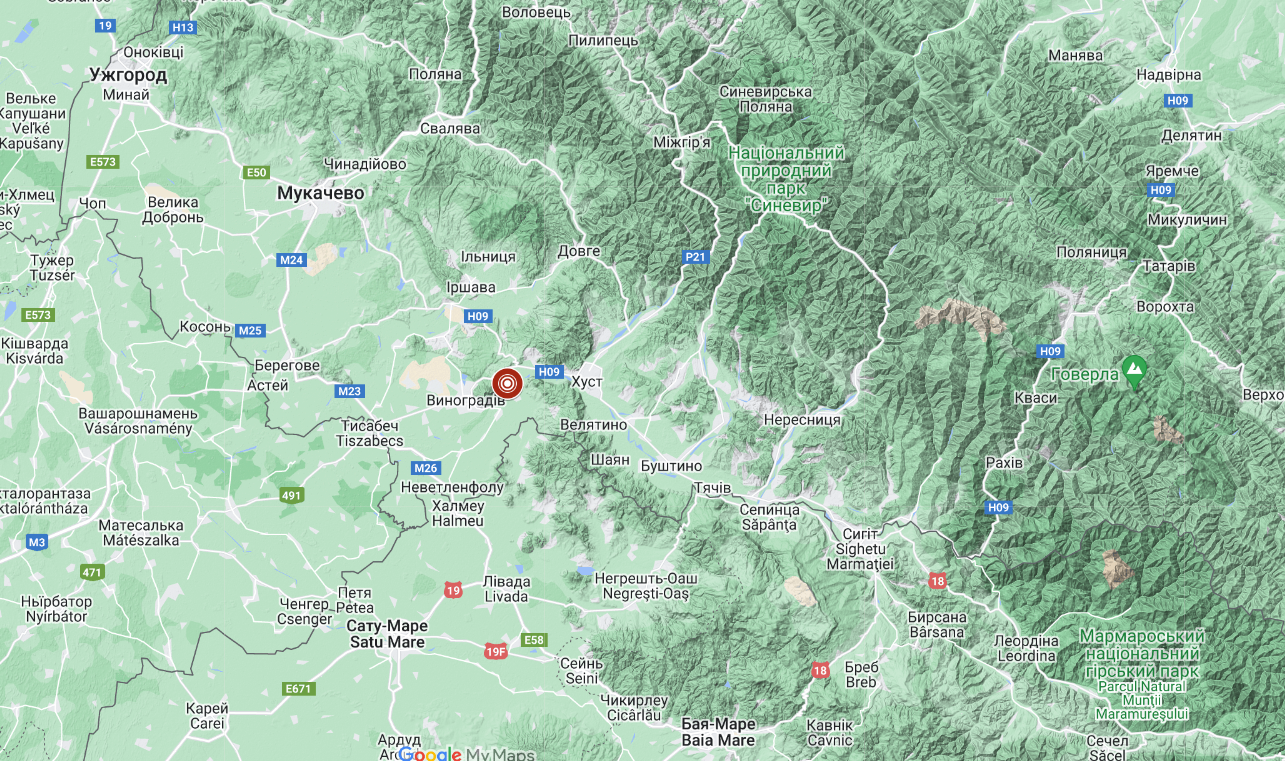 Землетрясение в Закарпатье