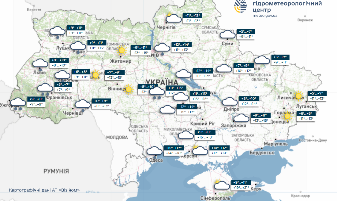 Погода в Украине