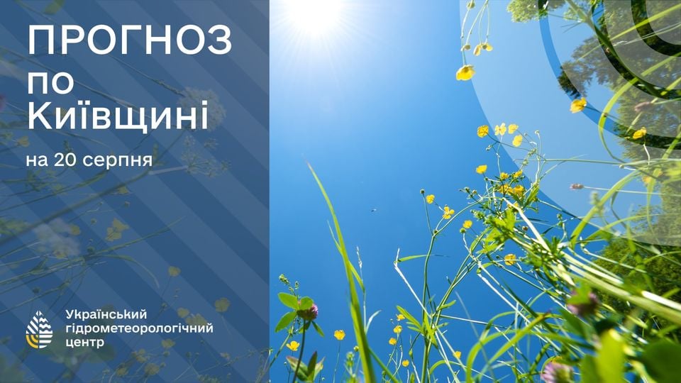 Прогноз погоди на 20 серпня. Фото: Укргідрометцентр