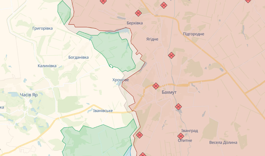 Карта боевых действий на 10 сентября