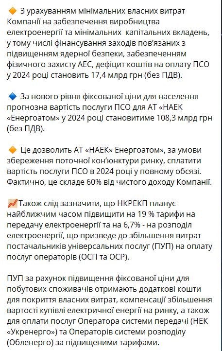 Енергоатом спростував інформацію про отримання додаткового прибутку компанією через підвищення цін на електроенергію