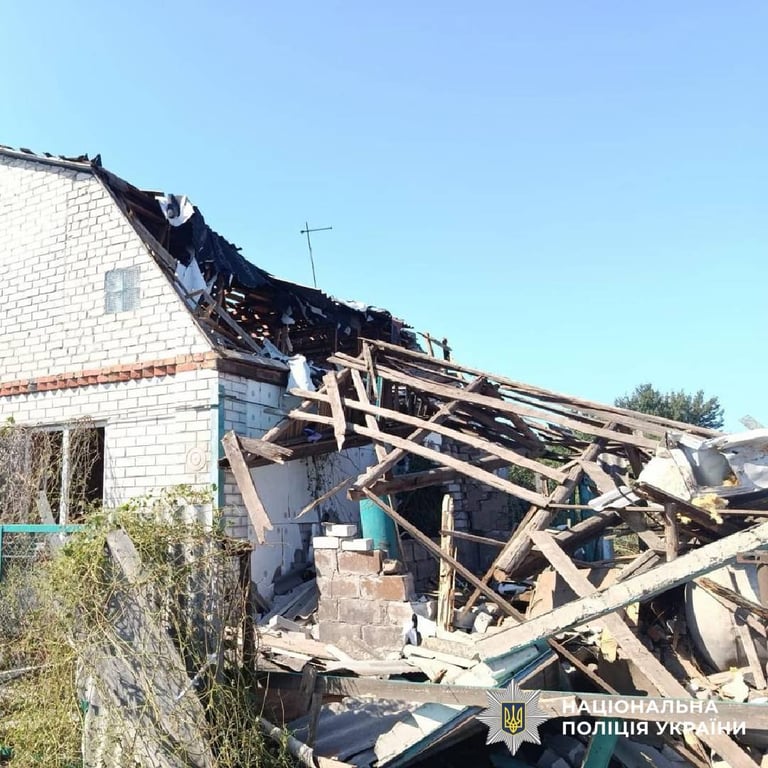 Пошкоджений приватний будинок на Харківщині