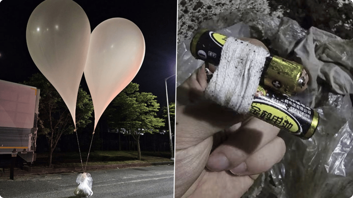 КНДР атаковала Южную Корею воздушными шарами с мусором и навозом