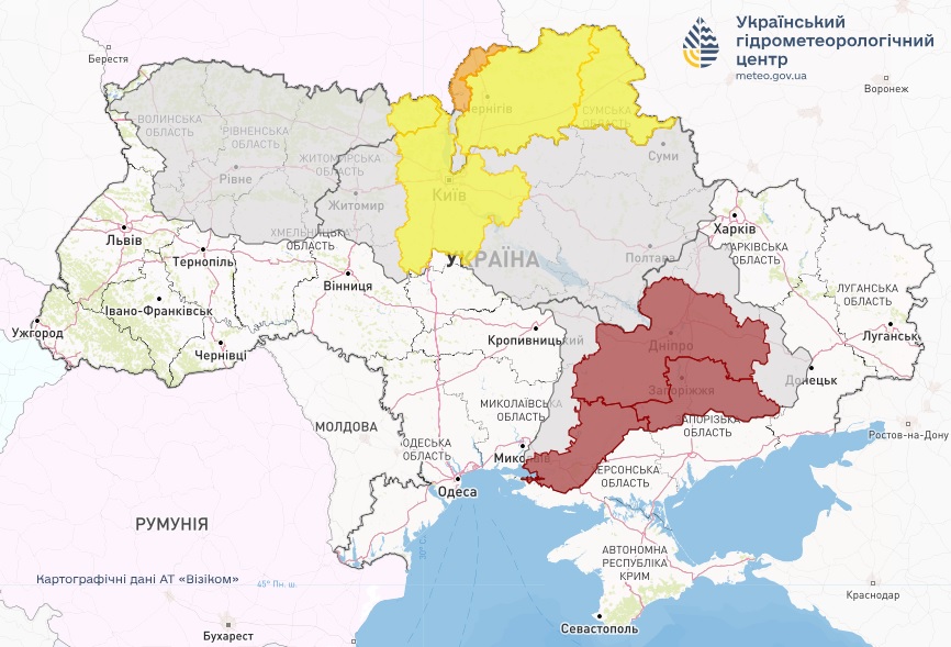 Попередження про небезпечні гідрологічні явища в Україні 8 березня