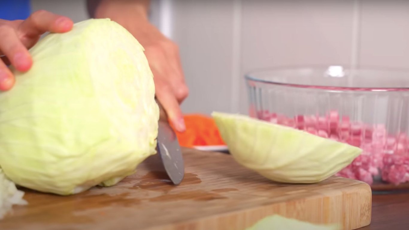 рецепт ужин из капусты и фарша