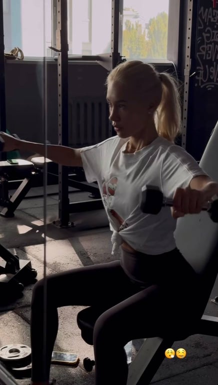 Даша Квіткова на тренуванні