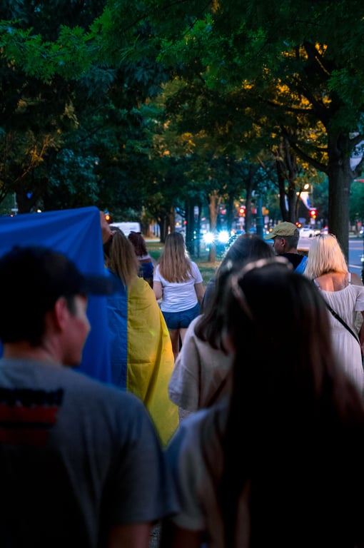 Перед саммитом НАТО люди в США вышли на митинги против российской агрессии - фото 18