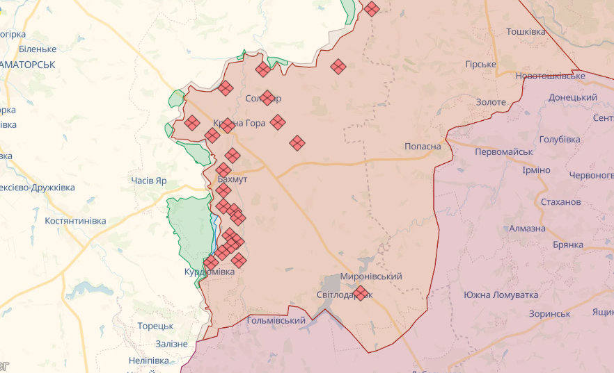 Карта бойових дій на 12 жовтня