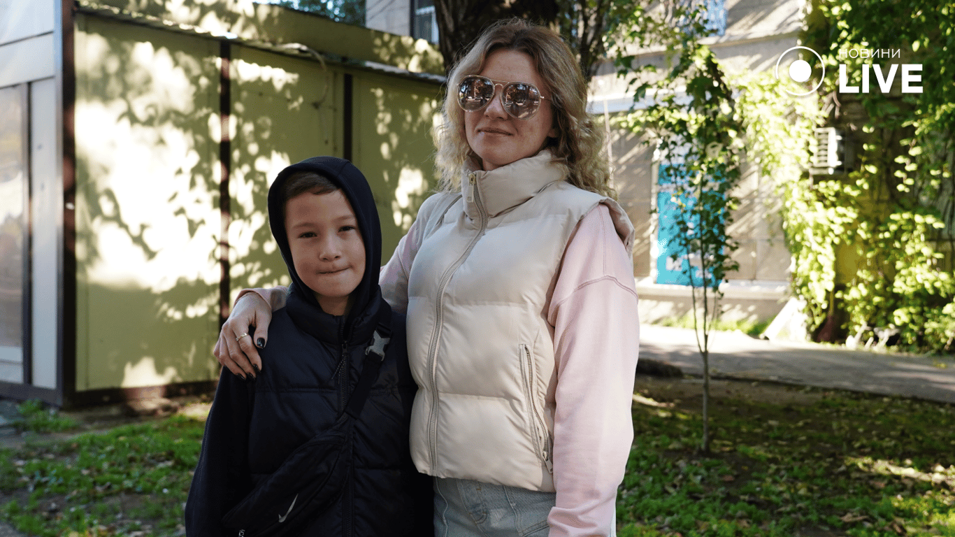 Одеситка Юлія з сином. Фото: Новини.LIVE/ Юлія Браславська