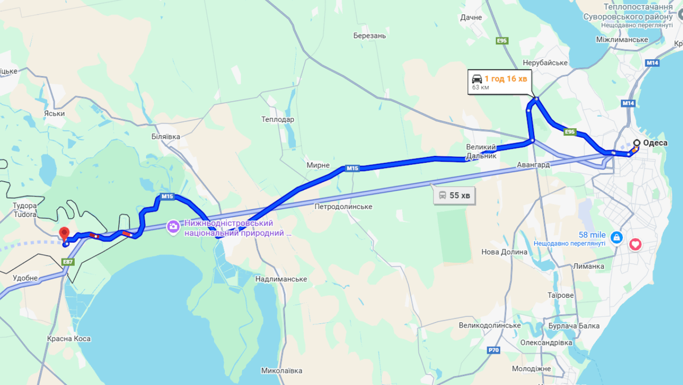 Затори на трасі Одеса-Рені