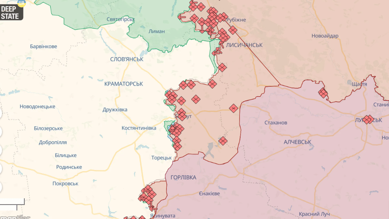 Онлайн карти бойових дій в Україні на 4 липня: DeepState, Liveuamap, ISW