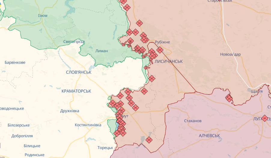 Карта бойових дій на 30 вересня