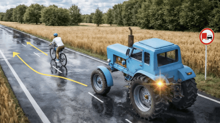Тест ПДР про обгін — чи дозволений маневр трактора - 285x160