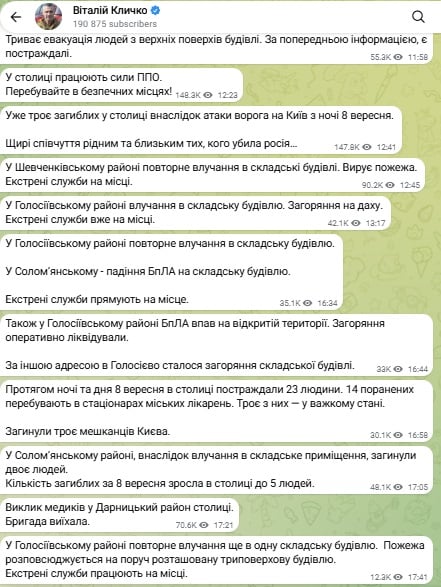 РФ б'є дронами по різним районам Києва: кількість жертв збільшилася - фото 1