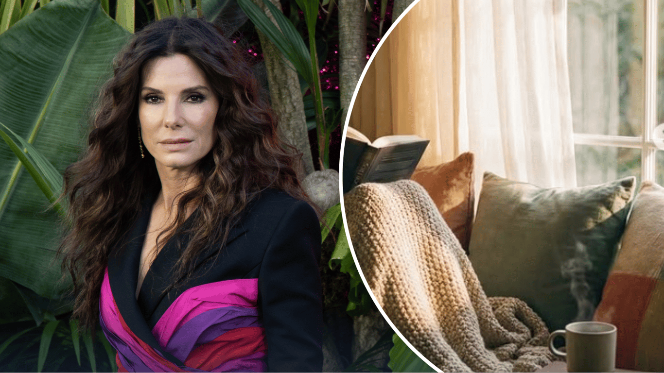 Вітальня Сандри Буллок: як одна деталь додала затишку у приміщення (фото)