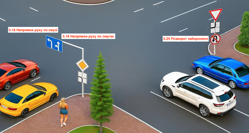 Тест з ПДР: у кого найбільше варіантів продовждення руху?