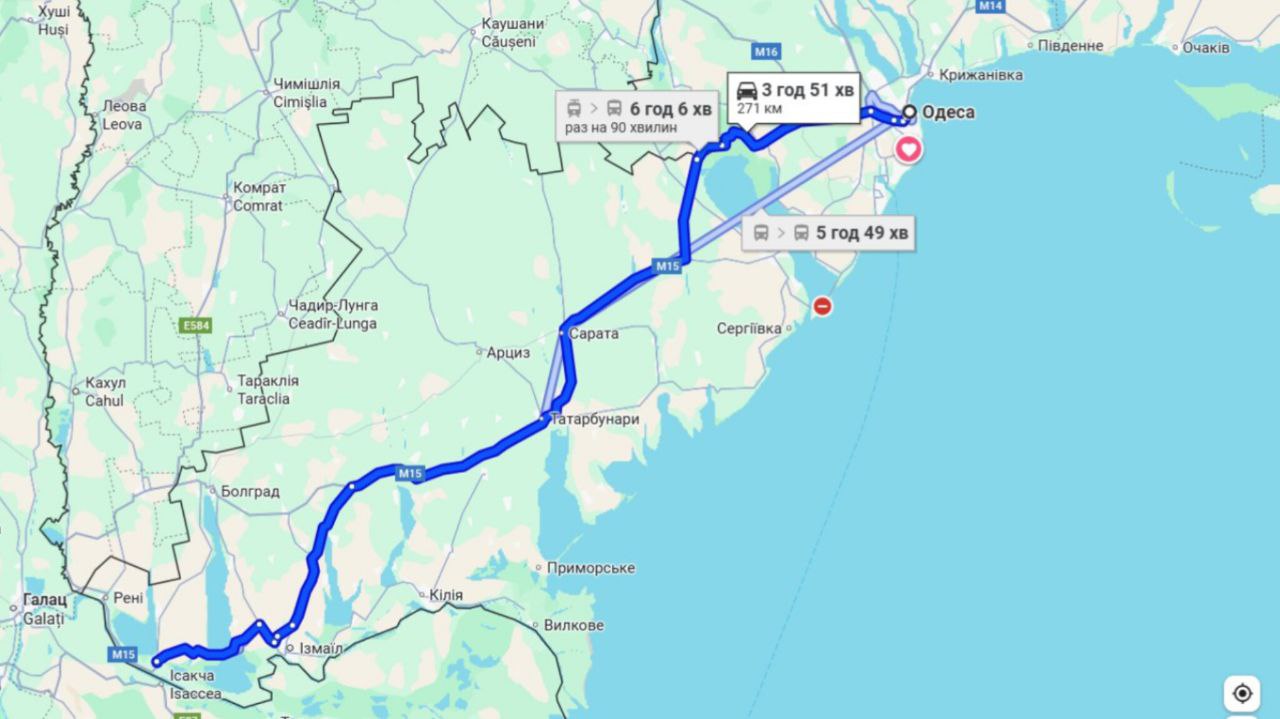 Затори на трасі Одеса-Рені