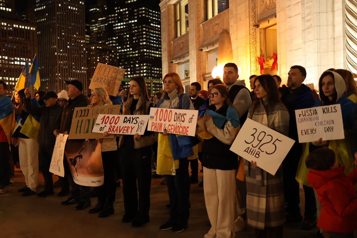 Акція в Чикаго до 1000 днів великої війни