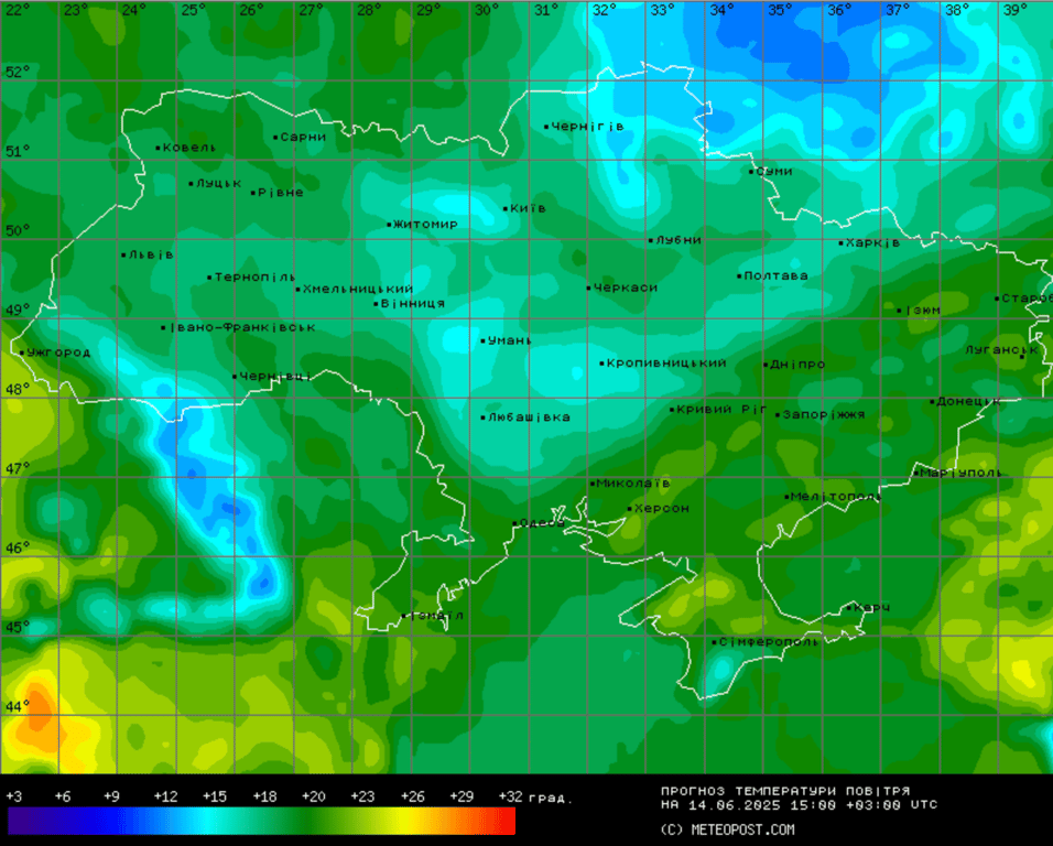 Погода в Україні 14 червня