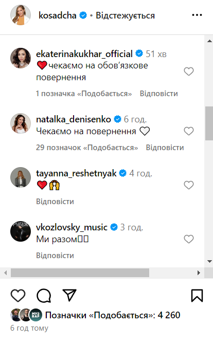 Коментарі Осадча