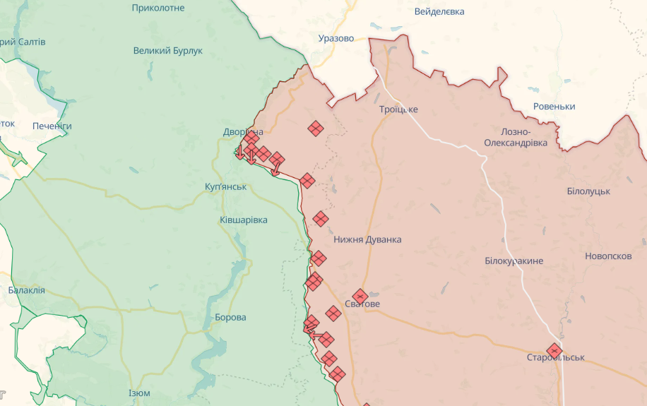Карта бойових дій на 22 вересня