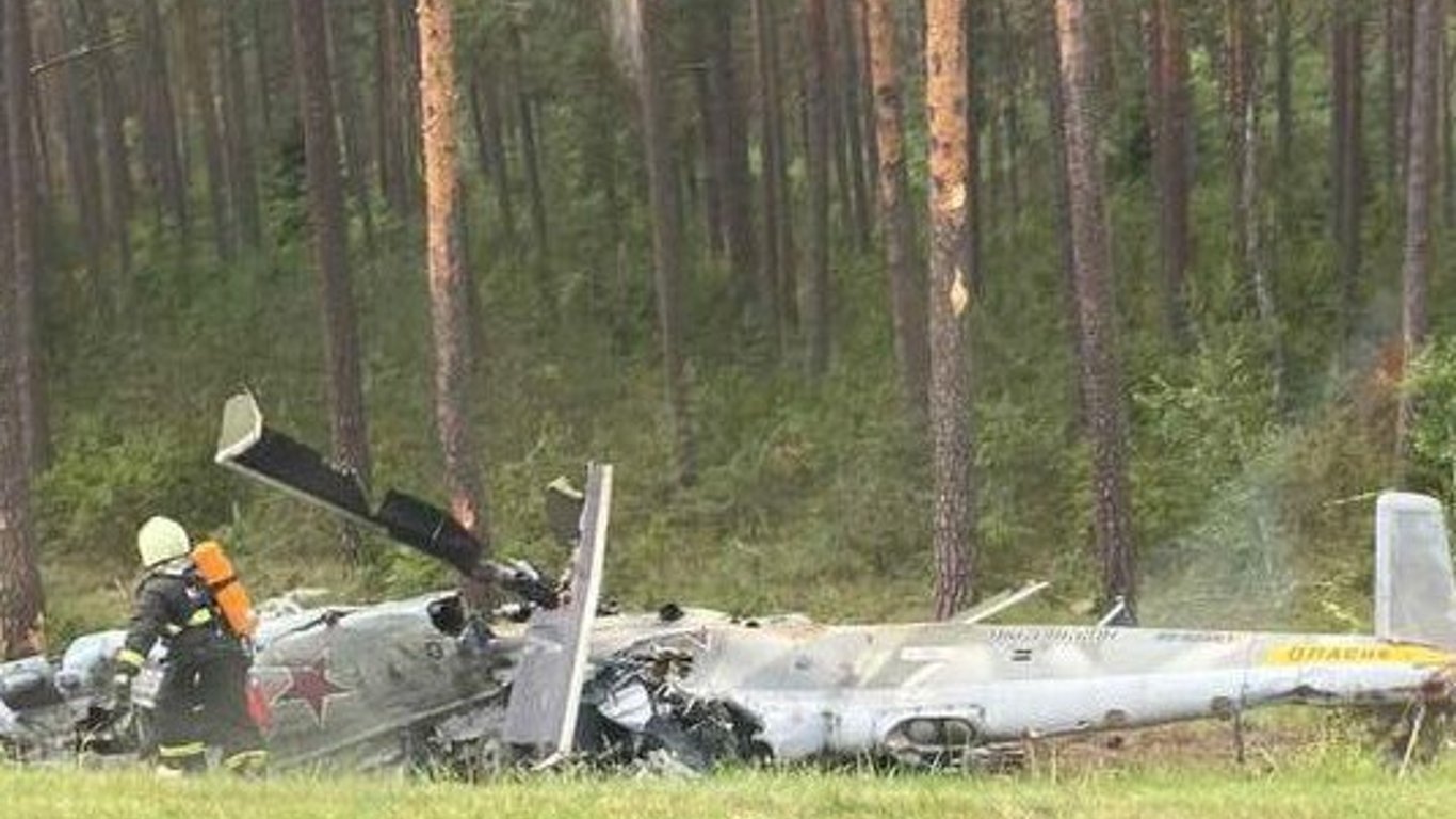 В Беларуси разбился военный вертолет