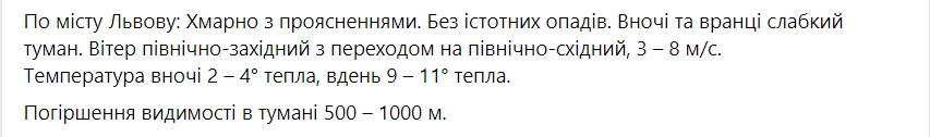 погода у Львові 16 жовтня