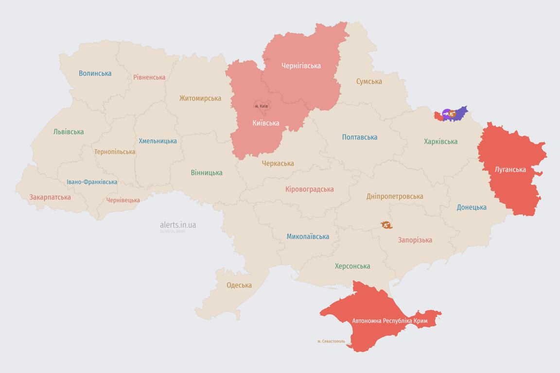 Карта повітряних тривог