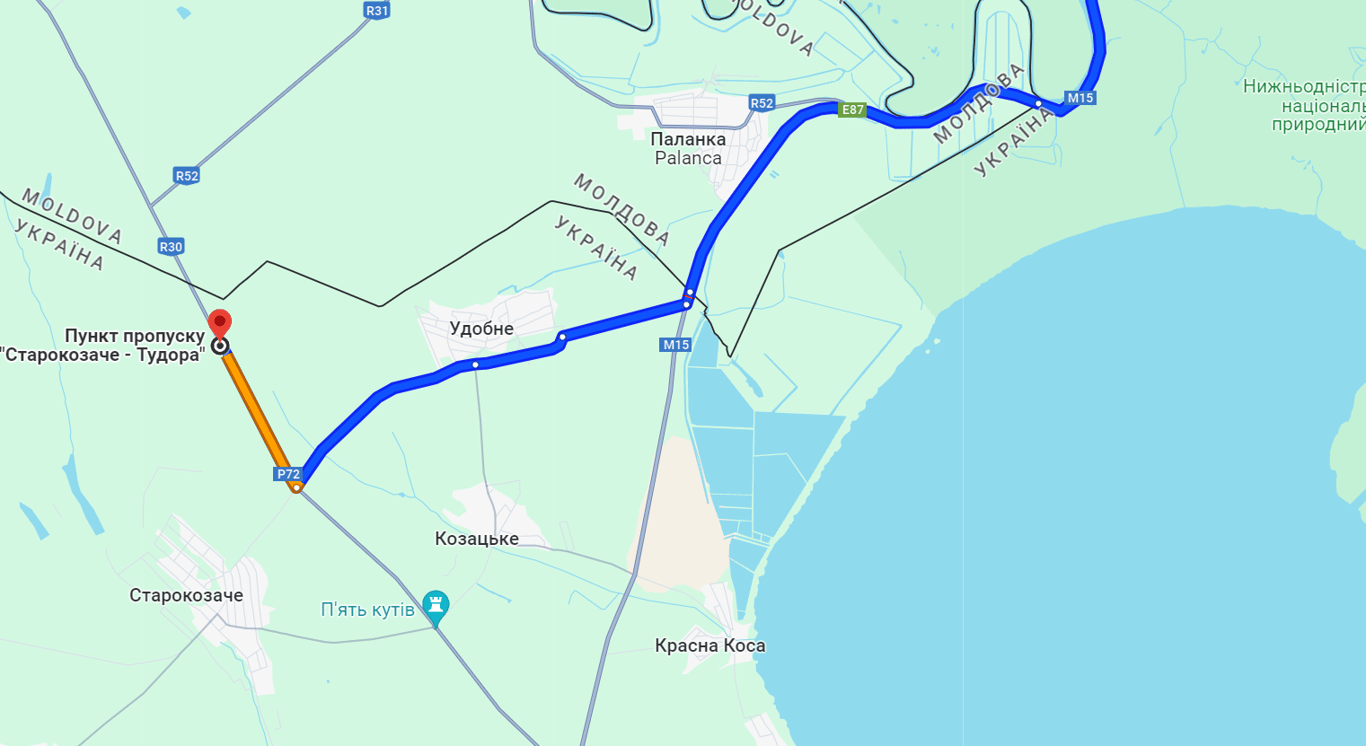 Затори у бік Старокозачого