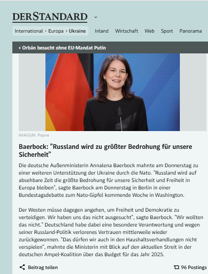 Анналена Бербок объяснила, почему НАТО должно поддерживать Украину