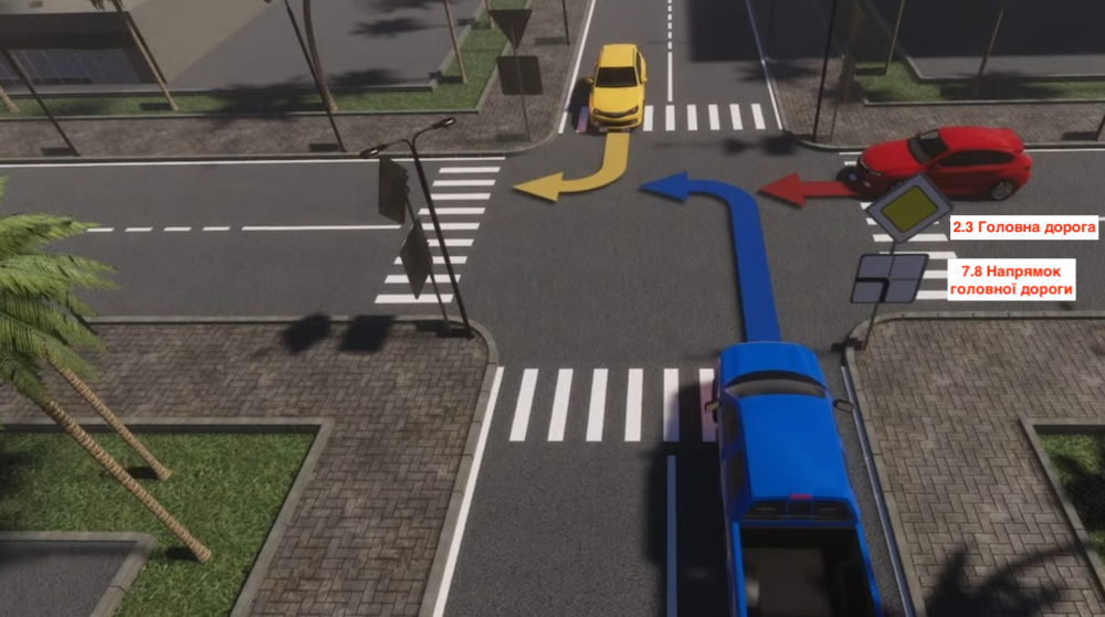 Тест з ПДР: у якому порядку водії проїдуть перехрестя?