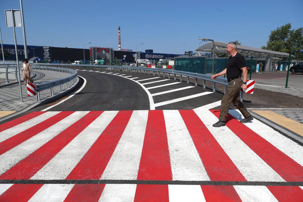 Виталий Кличко на открытой транспортной развязке на Оболони. Фото: Виталий Кличко/Telegram