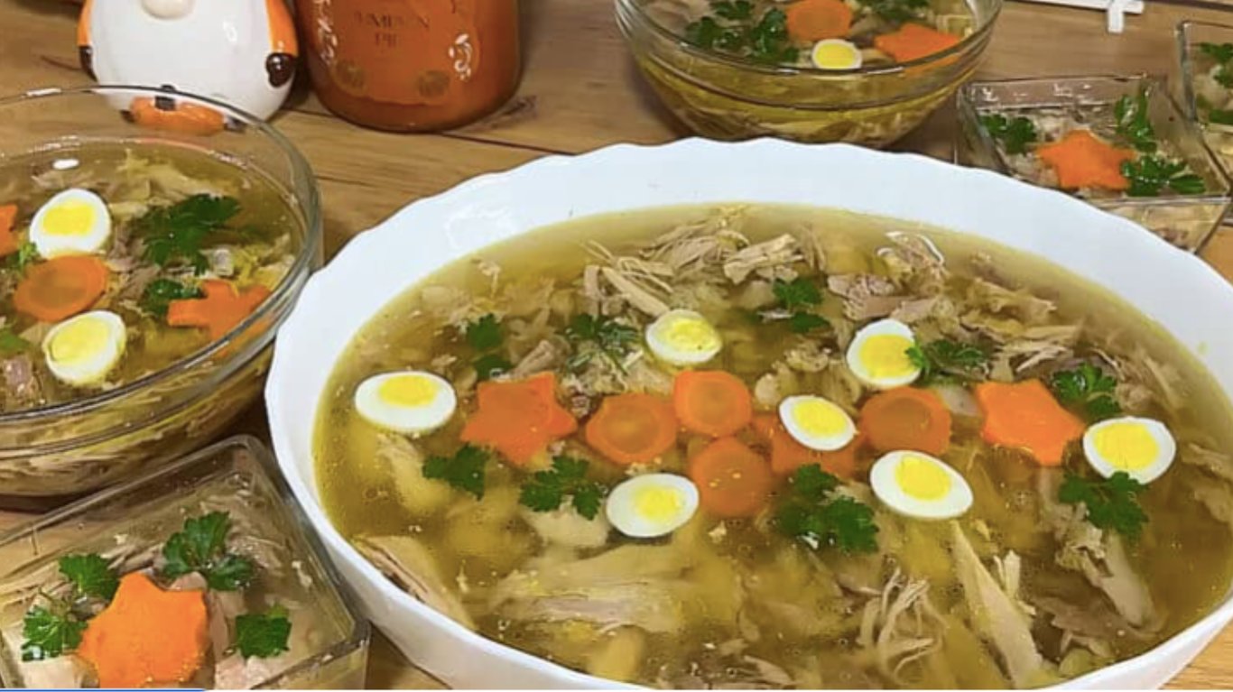рецепт холодця з куркою без желатина