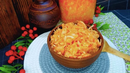 Квашена капуста — класичний рецепт на 1 кг, лише сіль + морква - 285x160