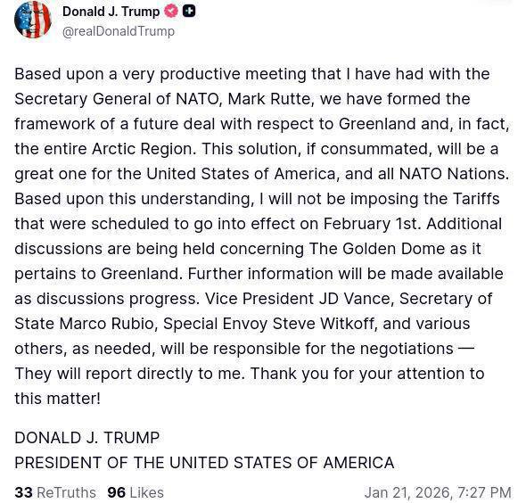 Трамп домовився про Гренландію — угода діятиме "вічно" - фото 1