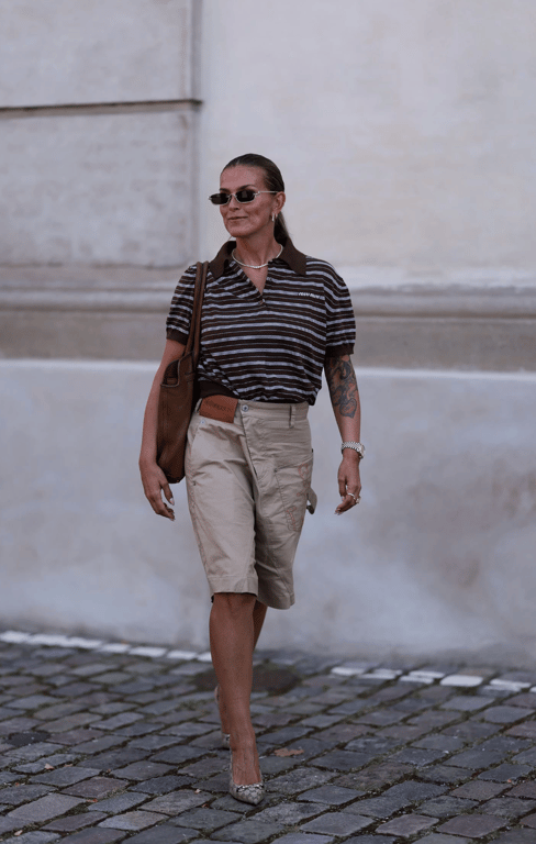 Бежеві бермуди впишуться у будь-який стиль