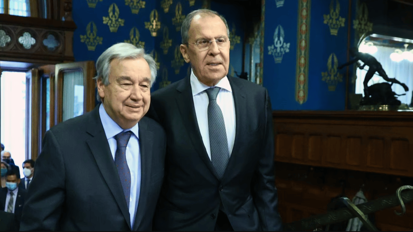 Генсек ООН Антониу Гутерреш и глава МИД России Сергей Лавров